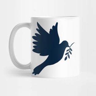 peace doves and hearts on ukrainian colors Mug